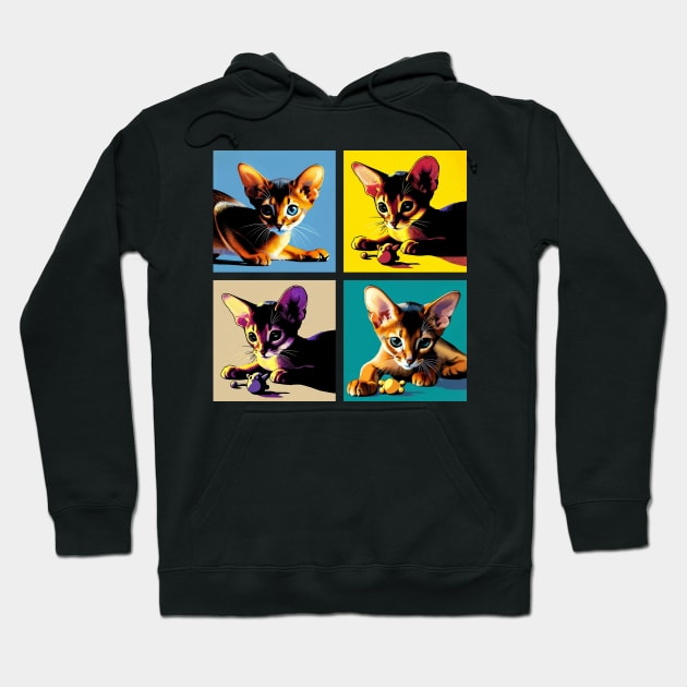 Abyssinian Pop Art - Cute Kitties Hoodie by PawPopArt